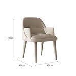 LIVARA DC1151 Wood Fabric Chair Matte Dining Solid Frame