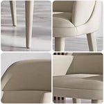 LIVARA DC1151 Wood Fabric Chair Matte Dining Solid Frame