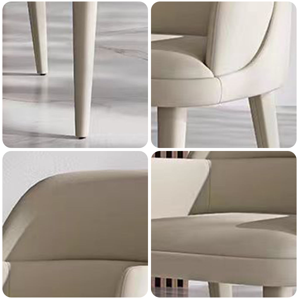 LIVARA DC1151 Wood Fabric Chair Matte Dining Solid Frame
