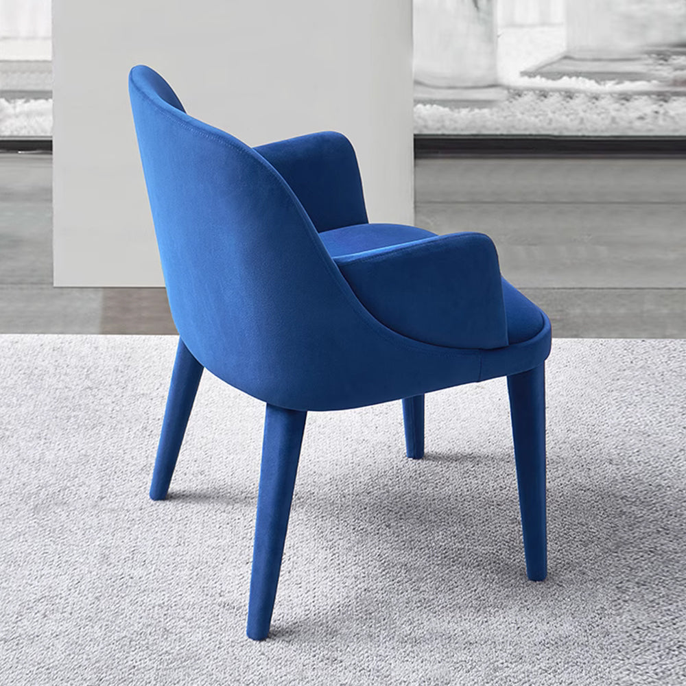 LIVARA DC1151 Wood Fabric Chair Matte Dining Solid Frame
