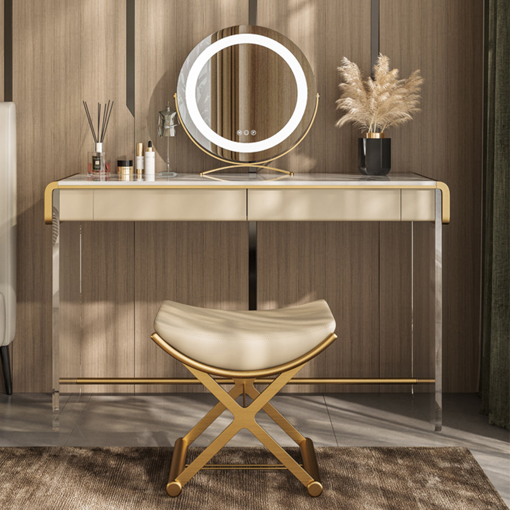 LUXORA DR1024 Cabinet - Table Rock Countertop Lacquered 100-136cm Dressing Acrylic