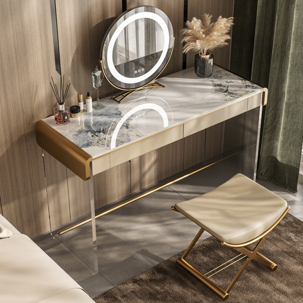 LUXORA DR1024 Cabinet - Table Rock Countertop Lacquered 100-136cm Dressing Acrylic