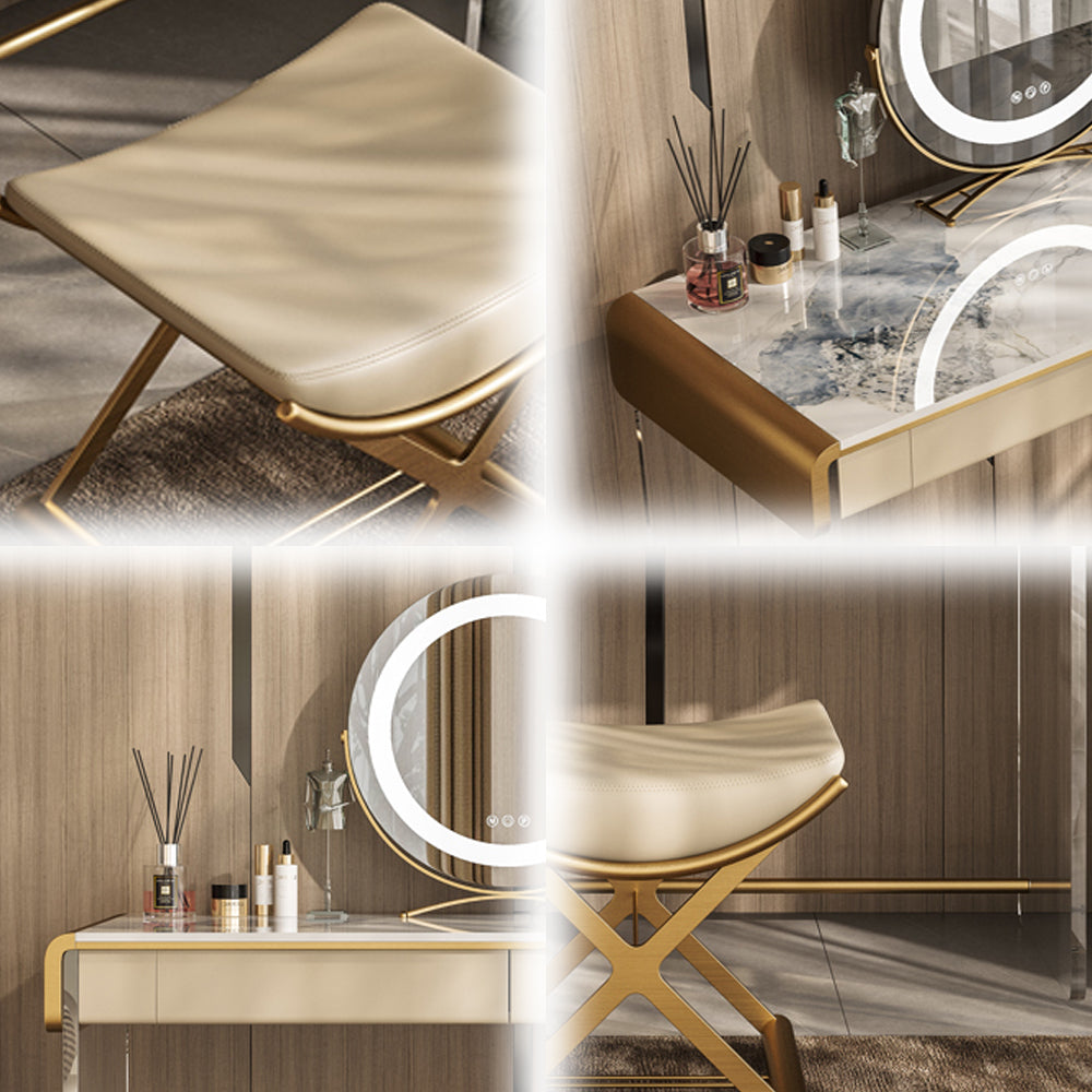 LUXORA DR1024 Cabinet - Table Rock Countertop Lacquered 100-136cm Dressing Acrylic