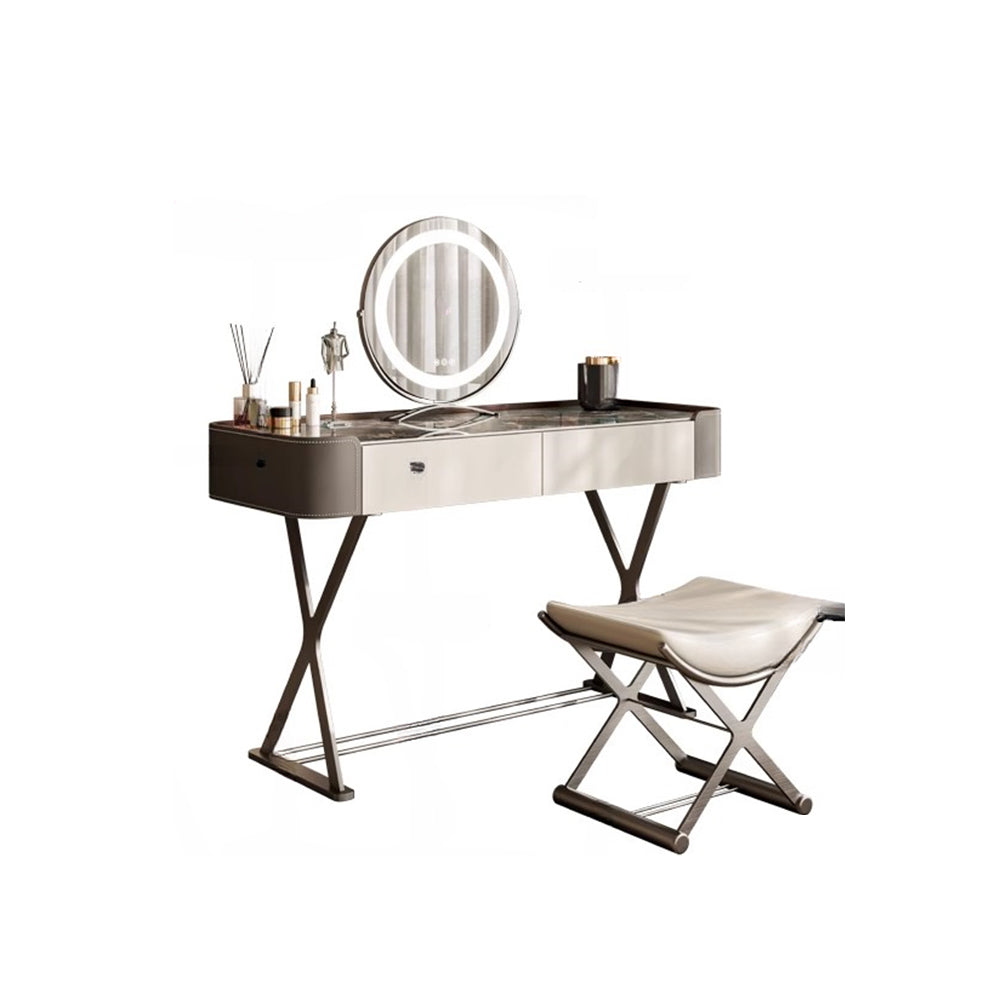LUXORA DR1028 Lacquered Dressing 80-120cm Rock Countertop Cabinet Table