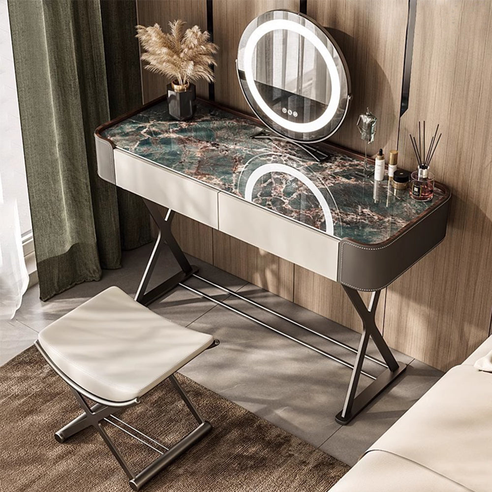LUXORA DR1028 Lacquered Dressing 80-120cm Rock Countertop Cabinet Table