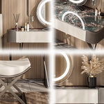 LUXORA DR1028 Lacquered Dressing 80-120cm Rock Countertop Cabinet Table