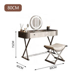 LUXORA DR1028 Lacquered Dressing 80-120cm Rock Countertop Cabinet Table