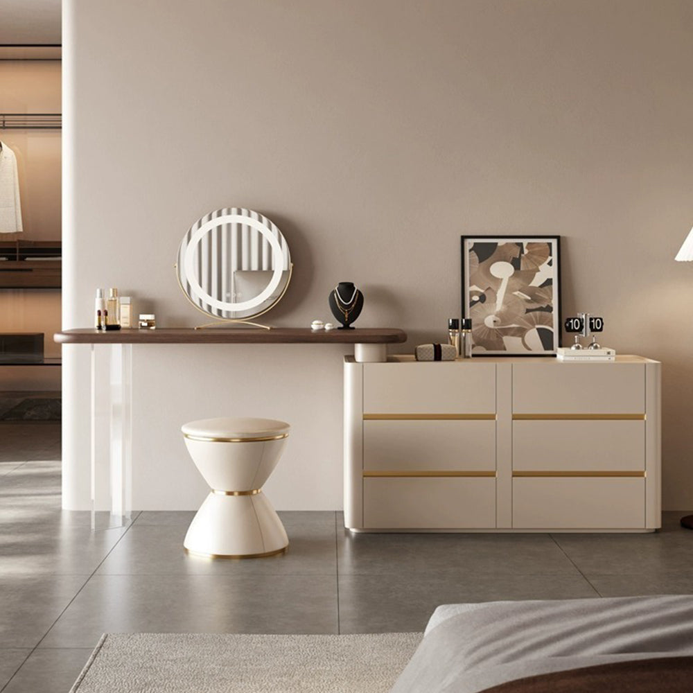 LUXORA DR1039 80-120cm Dressing Countertop Wood Rock Solid Cabinet Table