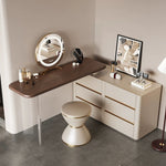 LUXORA DR1039 80-120cm Dressing Countertop Wood Rock Solid Cabinet Table