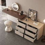 LUXORA DR1039 80-120cm Dressing Countertop Wood Rock Solid Cabinet Table