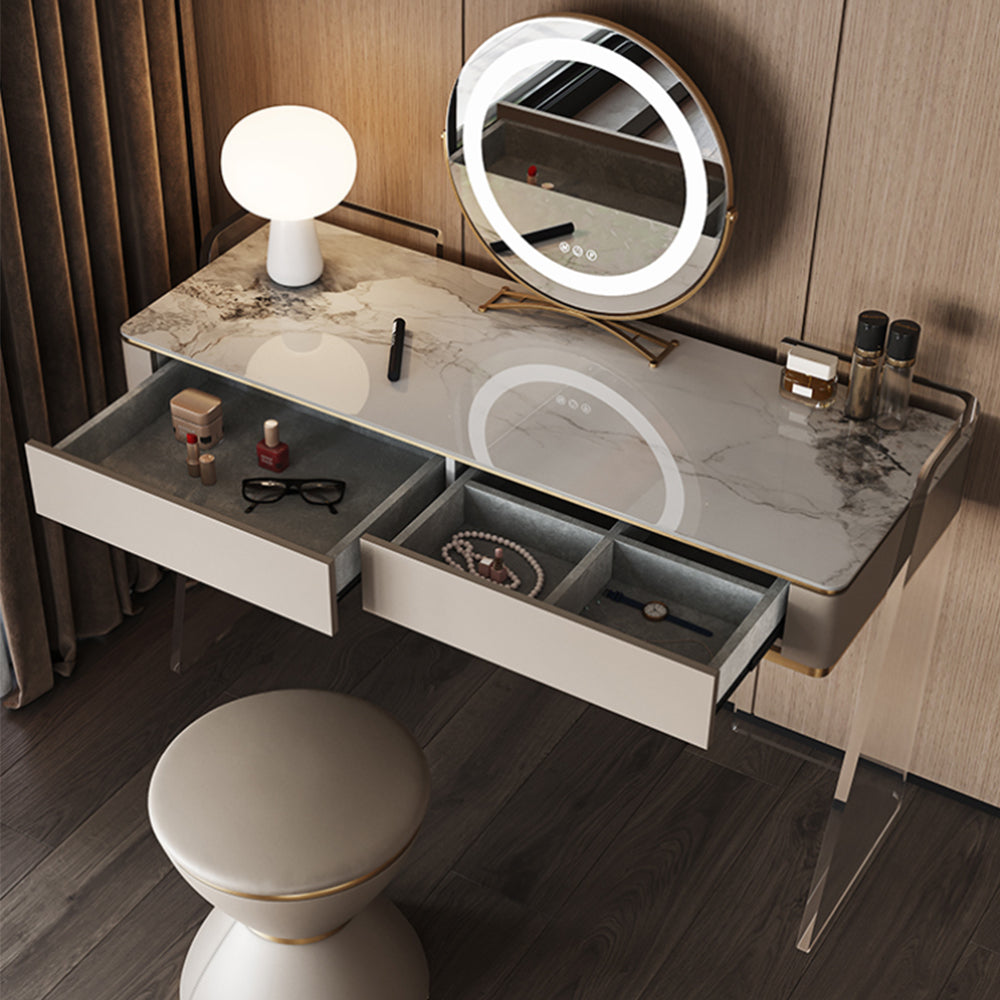 LUXORA DR1040 Solid Cabinet 80-120cm Wood Dressing Countertop Rock Table