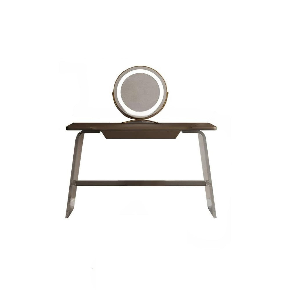 LUXORA DR1054 80-120cm LED Dressing Acrylic Wood With Table Support Cabinet Solid Mirror