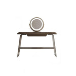 LUXORA DR1054 80-120cm LED Dressing Acrylic Wood With Table Support Cabinet Solid Mirror