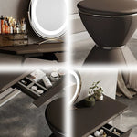 LUXORA DR1054 80-120cm LED Dressing Acrylic Wood With Table Support Cabinet Solid Mirror