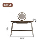 LUXORA DR1054 80-120cm LED Dressing Acrylic Wood With Table Support Cabinet Solid Mirror