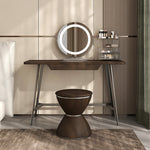 LUXORA DR1058 Solid Table With Carbon Steel Wood 80-120cm Dressing Countertop LED Mirror