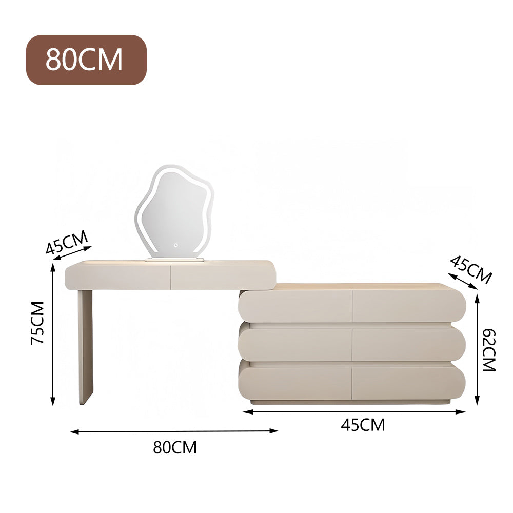 LUXORA DR1061 Dressing wood Tabletop 80-120cm Expandable Solid Table