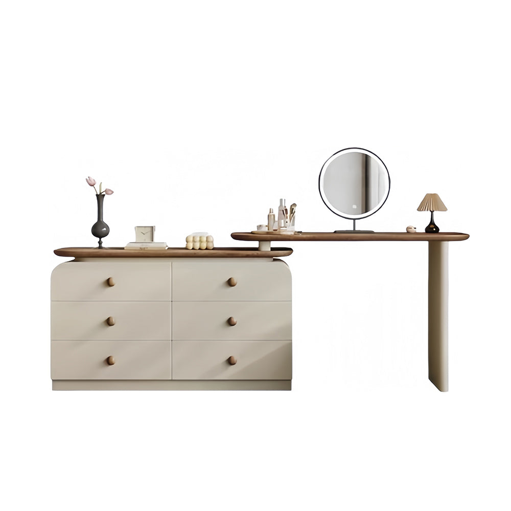 LUXORA DR1103 Wood 100-120cm Solid Expandable Frame Pine Dressing Table
