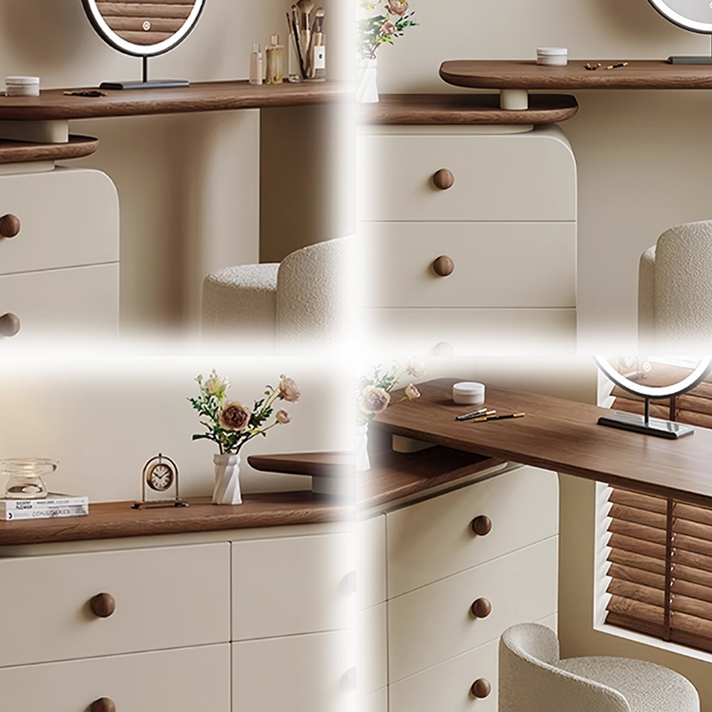 LUXORA DR1103 Wood 100-120cm Solid Expandable Frame Pine Dressing Table