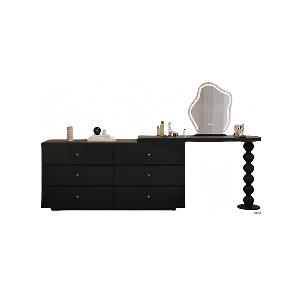 LUXORA DR1104 120cm Solid Frame Pine Dressing Wood Expandable Table
