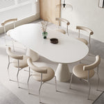 LIVARA DT1001 Sintered 140-160-180cm and Stone Minimalist Dining Table Style Chairs