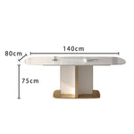 LUXORA DT1016 Light Dining 140-160-180cm Luxury Sintered Stone Style Table