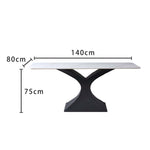LUXORA DT1025 Modern Style 140-160-180cm Simplicity Sintered Stone Dining Table