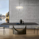 LUXORA DT1027 Dining Sintered Style Stone 130-140-160-180cm Minimalist Table