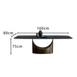 LUXORA DT1027 Dining Sintered Style Stone 130-140-160-180cm Minimalist Table