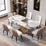 LUXORA DT1028 Luxury 140-160-180cm Sintered Style Stone Dining Light Table