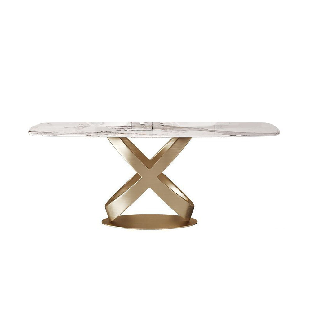 LUXORA DT1028 Luxury 140-160-180cm Sintered Style Stone Dining Light Table