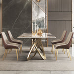 LUXORA DT1035 Dining Light Stone Sintered 130-140-160-180cm Luxury Style Table
