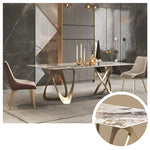 LUXORA DT1035 Dining Light Stone Sintered 130-140-160-180cm Luxury Style Table