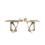 LUXORA DT1035 Dining Light Stone Sintered 130-140-160-180cm Luxury Style Table