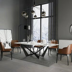 LUXORA DT1038 Dining 140-160-180cm Sintered Style Stone Minimalist Table