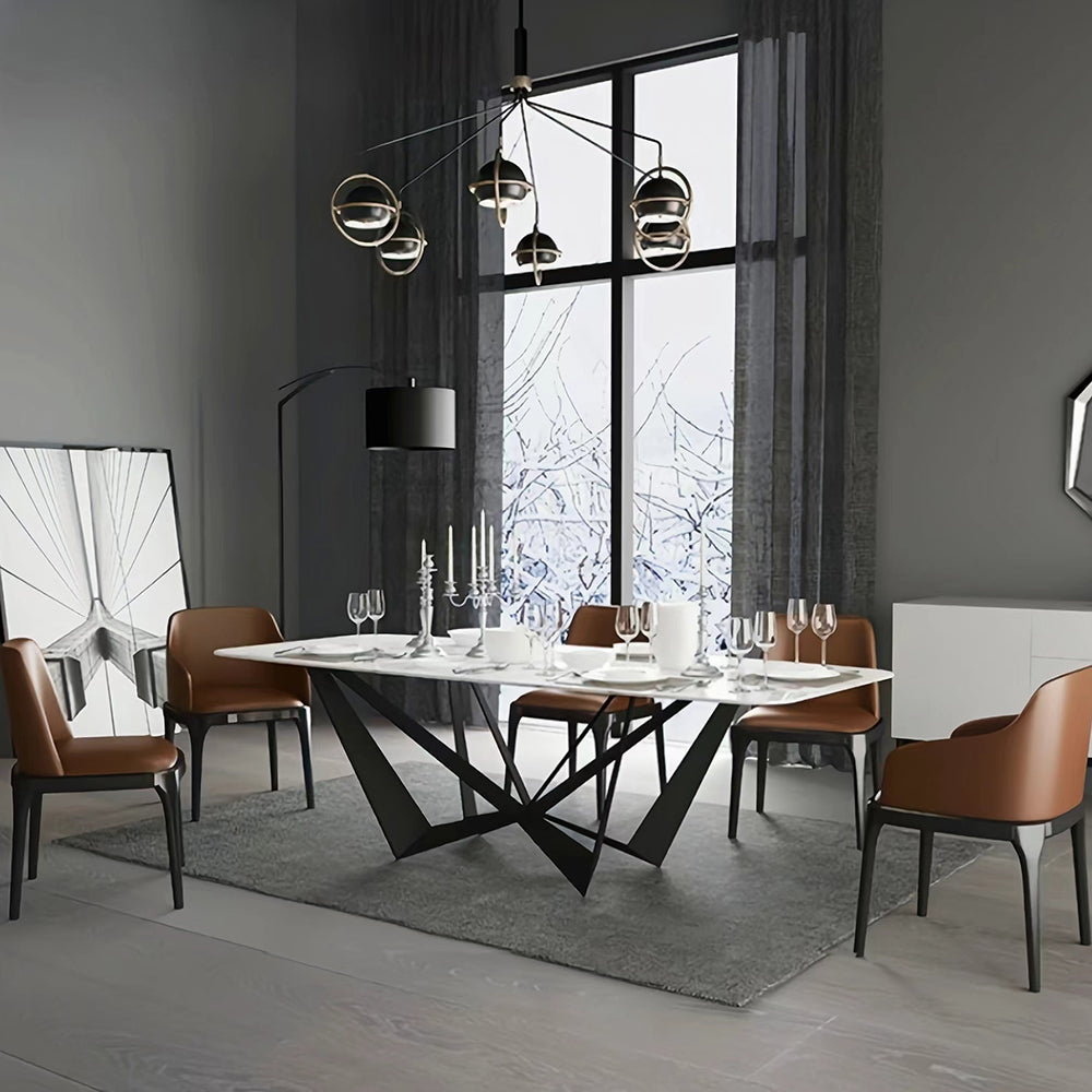 LUXORA DT1038 Dining 140-160-180cm Sintered Style Stone Minimalist Table