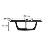 LUXORA DT1039 Style Minimalist Sintered 140-160-180cm Dining Stone Table