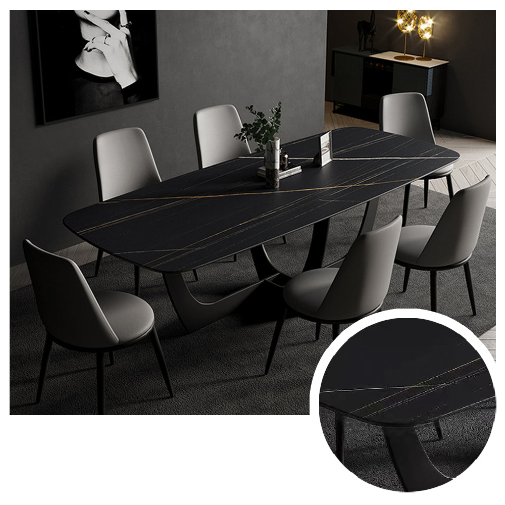 LUXORA DT1039 Style Minimalist Sintered 140-160-180cm Dining Stone Table