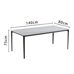 LIVARA DT1041 Sintered 140-160-180cm Stone Dining Minimalist Style Table