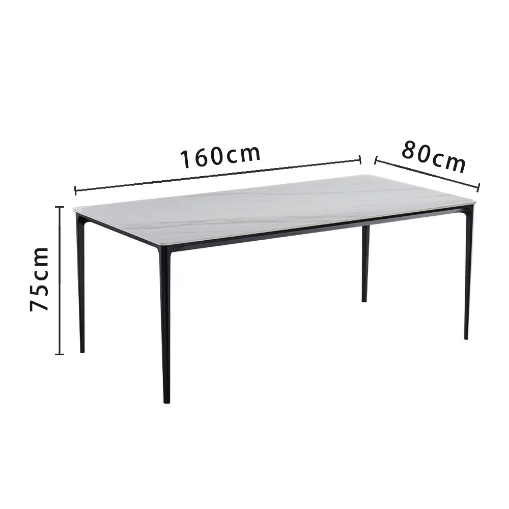 LIVARA DT1041 Sintered 140-160-180cm Stone Dining Minimalist Style Table