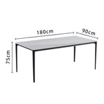 LIVARA DT1041 Sintered 140-160-180cm Stone Dining Minimalist Style Table