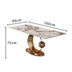 LUXORA DT1054 Dining Style Sintered Light Stone 140-160-180cm Luxury Table
