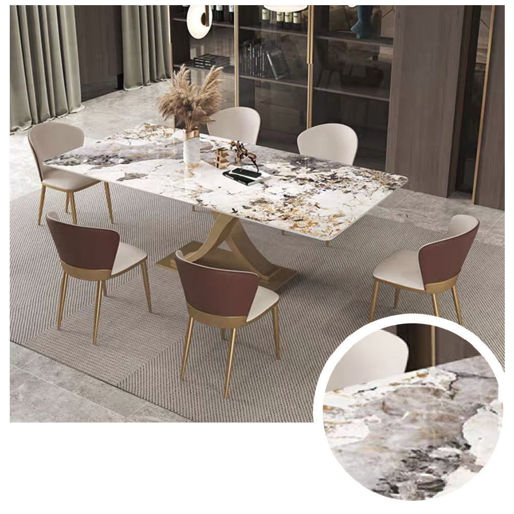 LUXORA DT1058 Sintered Style Dining Stone Light Luxury 130-140-160-180cm Table
