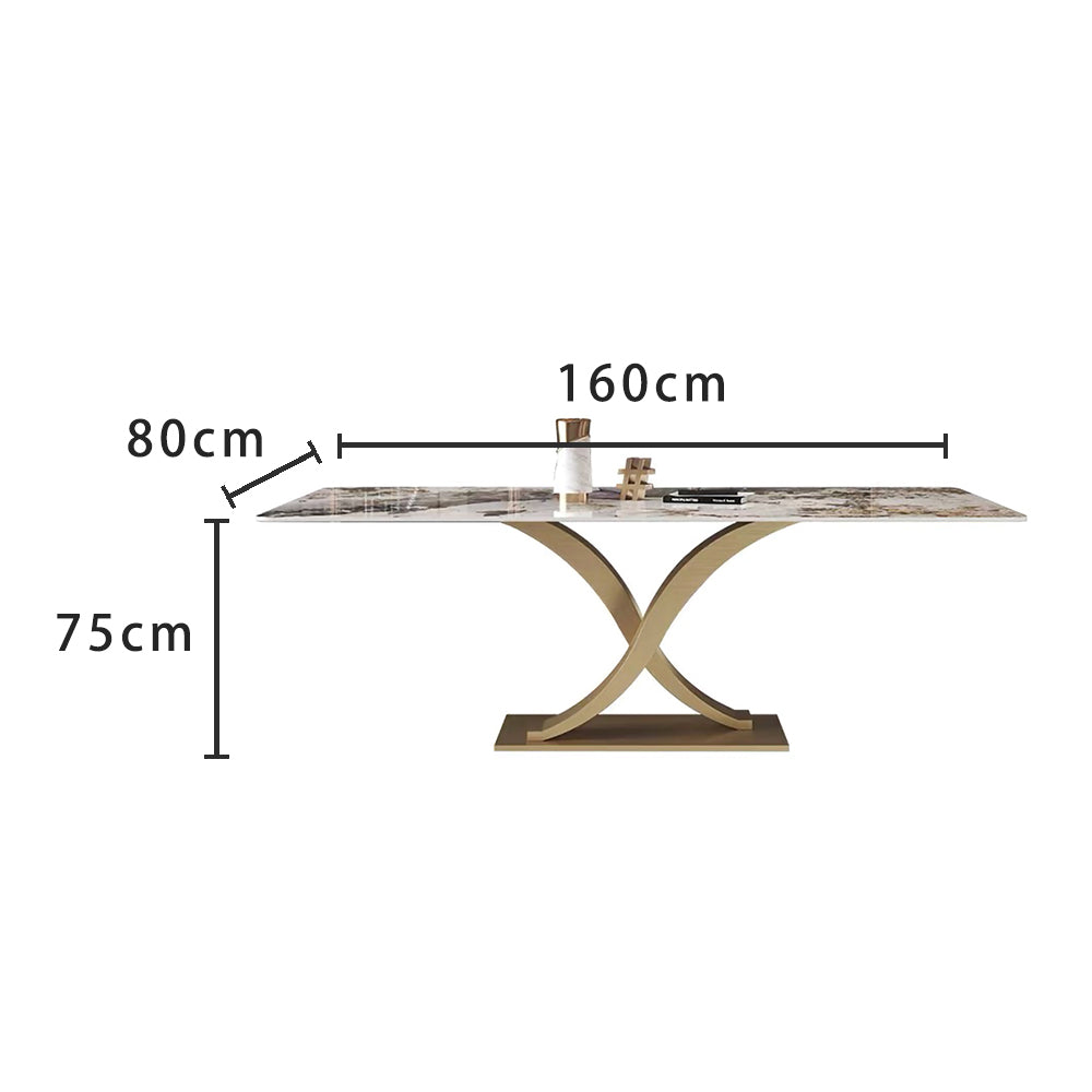 LUXORA DT1058 Sintered Style Dining Stone Light Luxury 130-140-160-180cm Table