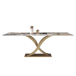 LUXORA DT1058 Sintered Style Dining Stone Light Luxury 130-140-160-180cm Table