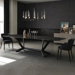 LUXORA DT1061 Style Stone 140-160-180-200cm Sintered Dining Minimalist Table-Black