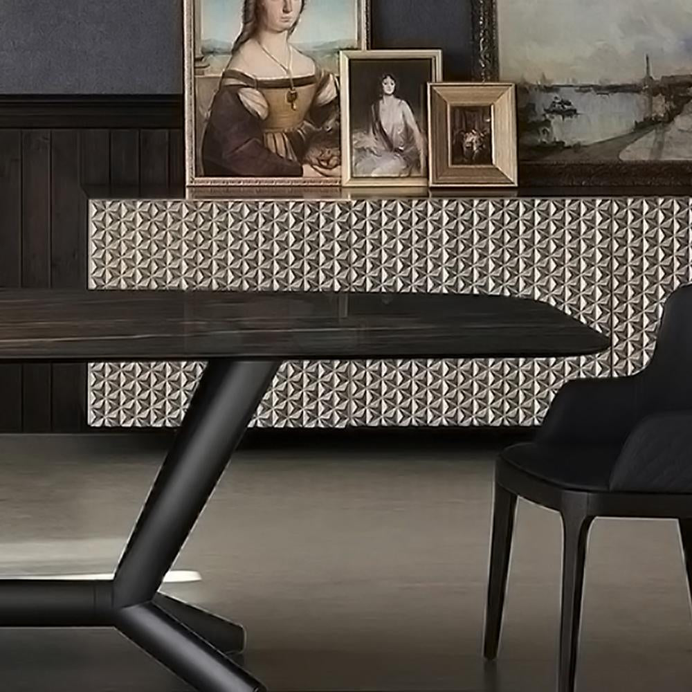 LUXORA DT1061 Style Stone 140-160-180-200cm Sintered Dining Minimalist Table-Black
