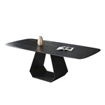 LUXORA DT1063 Stone Sintered Dining Simplicity Modern 130-140-160-180cm Style Table-Black