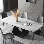 LUXORA DT1063 Style Stone Simplicity Dining Modern Sintered 130-140-160-180cm Table-White