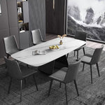 LUXORA DT1063 Style Stone Simplicity Dining Modern Sintered 130-140-160-180cm Table-White